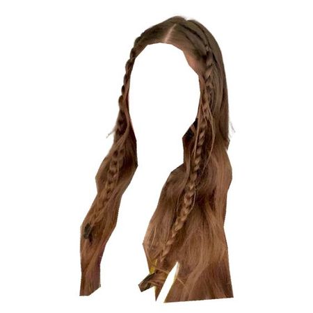 long brown hair two side braids braid pigtails hairstyle
