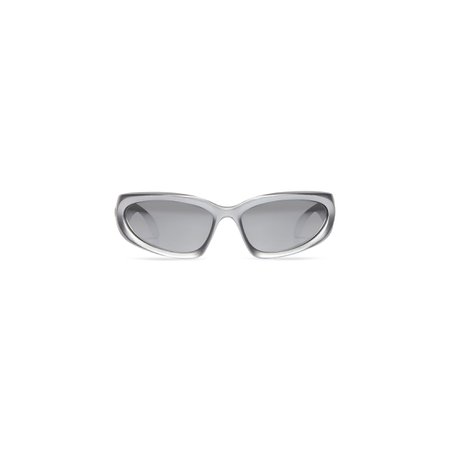 balenciaga | swift oval sunglasses in silver