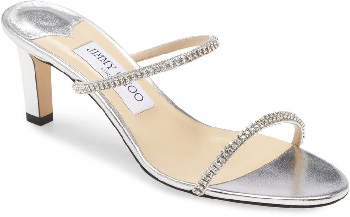 Brea Crystal Embellished Slide Sandal