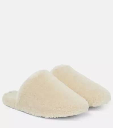 Wintercozy Cashmere And Silk Slippers in White - Loro Piana | Mytheresa