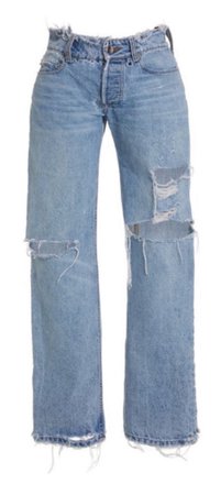 torn distressed jeans