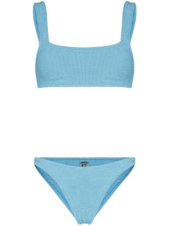 Hunza G Xandra square-neck bikini set - FARFETCH