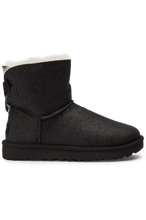 UGG - Mini Bailey Bow Sparkle Boots with Shearling - black