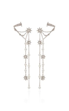 Star Dust 18k White Gold Diamond Single Earring By Colette Jewelry | Moda Operandi