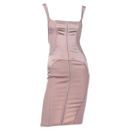Tom Ford Gucci 2003 Bodycon Muted Stretch Silk Fitted Evening Dress For Sale at 1stDibs