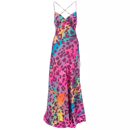 Seville Satin Gown In Rio Print | ROSERRY | Wolf & Badger