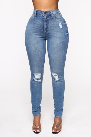 Best Of Me High Rise Skinny Jeans - Medium Blue Wash – Fashion Nova