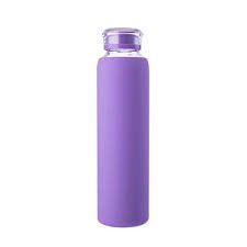 glass water bottle purple silicone - Google Search