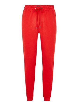 Red and White Side Taping Joggers - Joggers - Clothing - TOPMAN USA