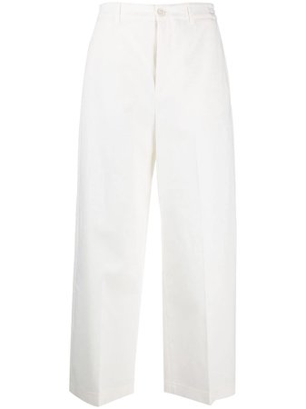 Agnona wide-leg Cotton Trousers - Farfetch