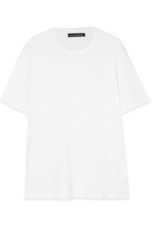 Acne Studios | Nash Face appliquéd cotton-jersey T-shirt | NET-A-PORTER.COM