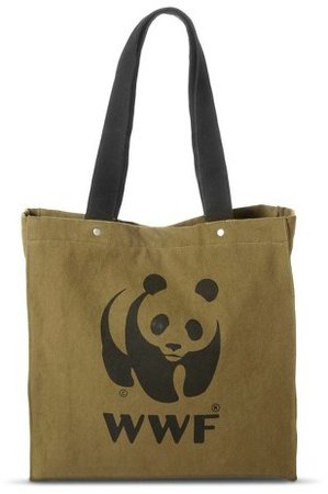 Wwf World Wildlife Fund Panda Logo Canvas Tote Handbag | Where to buy & how to wear