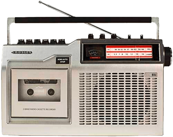 retro radio and tape player png