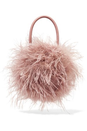 Loeffler Randall | Zadie feather and leather tote | NET-A-PORTER.COM