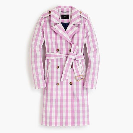 2011 Icon trench in oversized gingham - Women's Outerwear | J.Crew