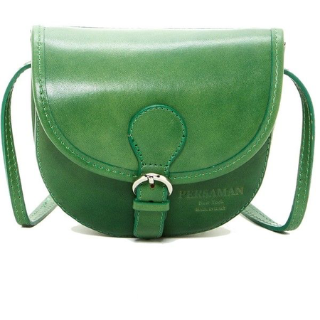 leather green handbag