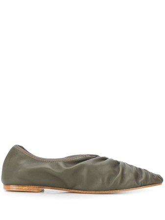 Masscob Asis Ruched Slip-On Shoes S20372SHKHAKI Green | Farfetch