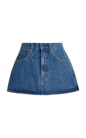 Low-Rise Denim Micro-Mini Skirt By Slvrlake | Moda Operandi