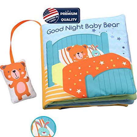 Teddy Bear Soft Cloth Book Baby Activity Books,Developmental Toys, Interactive Books for Babies Toddlers Infants kids… – Claue