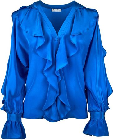 Shirt-style silk blouse | Etsy