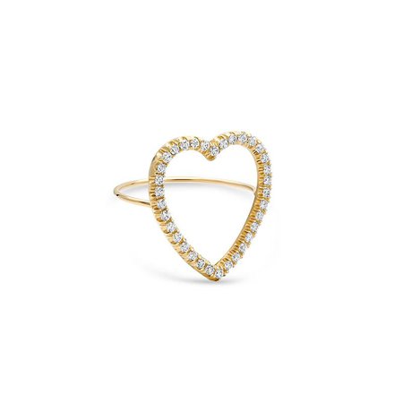 Jennifer Meyer | Large Diamond Open Heart Ring