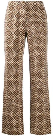 Pre-Owned '2000s geometric print trousers