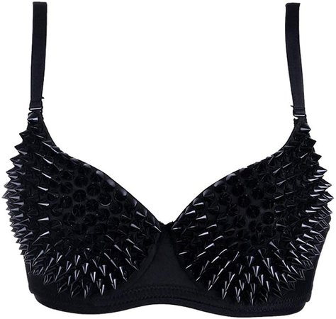 HEY! WARM HOME Women's Gothic Bra Top Sexy Rivets Bra Crop Top Rock Style Party Nightclub Clubwear Corset and Bustiers,Black,S: Amazon.ca: Clothing & Accessories