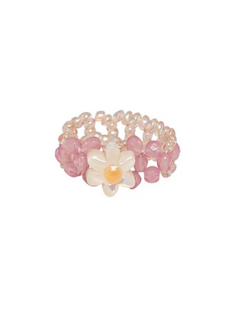[SWINGSET] Seasonless Egg Flower Beads Ring (Pink) – SellerWork