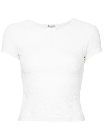 Chanel Vintage Camellia embroidery T-shirt $1,149 - Buy Online - Mobile Friendly, Fast Delivery, Price