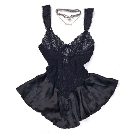 80s / 90s Vintage black ballerina mesh lingerie... - Depop