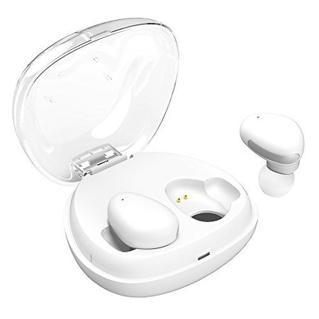 True Wireless Earbuds,Sanag Wireless Earphones With Charging Box Truly Stereo bluetooth earbuds With Mic,Touch Control,Sweatproof,For Iphone or Android (white)