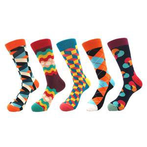 CURRADA 5pairs Men's Combed Cotton Colorful Funny Socks Long Compressi – Rockin Docks Deluxephotos