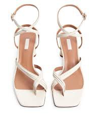 Arket white ankle sandals
