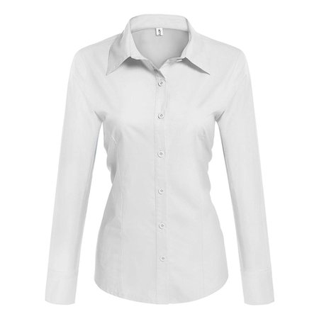 White Long Sleeve Button Down Dress Shirt