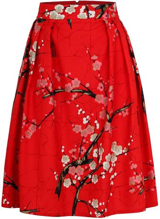 Déri - Hanna Skirt Blossom Red