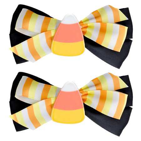 Candy Corn Bow Hair Clips 2ct