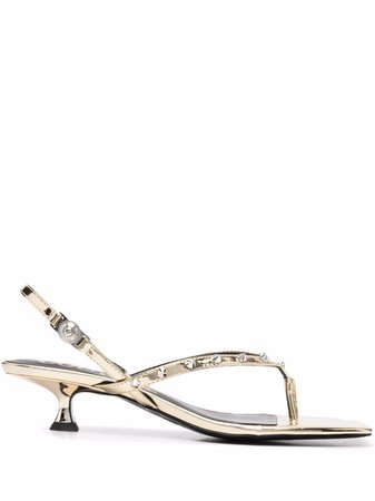 Versace Jeans Couture studded thong sandals