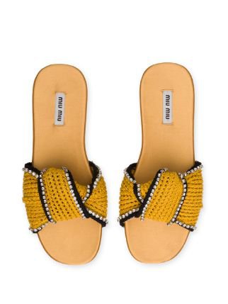 Miu Miu Knitted Sandals - Farfetch