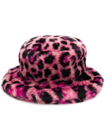 Alberta ferretti leopard pink bucket hat 1
