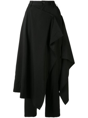 Shop Yohji Yamamoto skirt overlay trousers with Express Delivery - FARFETCH