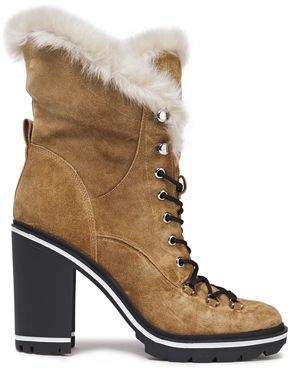 Odelia Faux Fur-lined Suede Ankle Boots