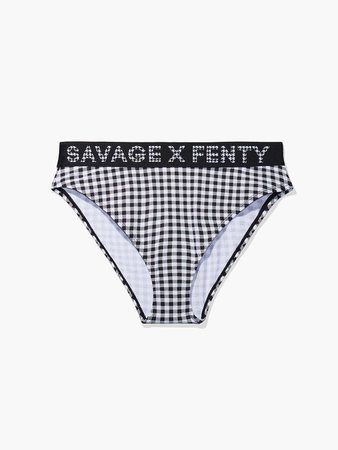Forever Savage High Leg Bikini in Black & White | SAVAGE X FENTY