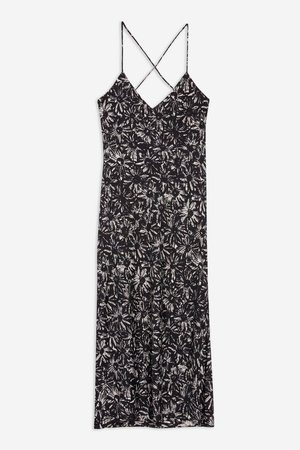 Monochrome Daisy Slip Dress - Clothing- Topshop