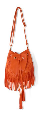 orange fringe bag