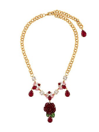 Dolce & Gabbana crystal rose necklace