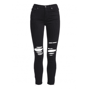 BLACK RIPPED JEANS PNG