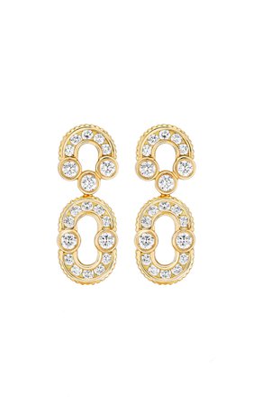 18k Fairmined Yellow Gold Magnetic Solo Semi Earrings With Diamonds By Viltier | Moda Operandi