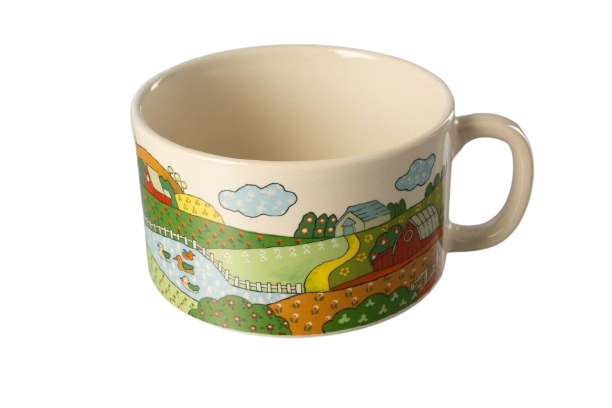 “Farm scene” mug (1970s, Japan)