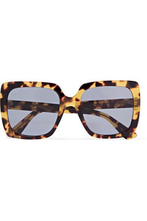 Gucci | Oversized crystal-embellished square-frame tortoiseshell acetate sunglasses | NET-A-PORTER.COM
