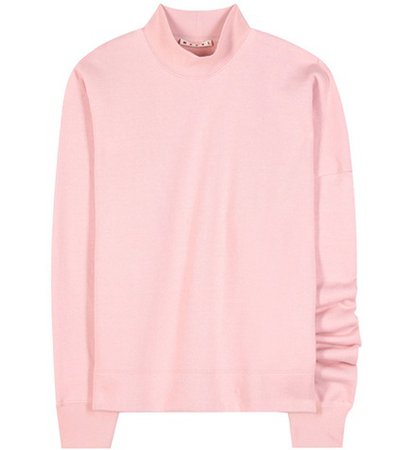 Asymmetrical cotton sweatshirt